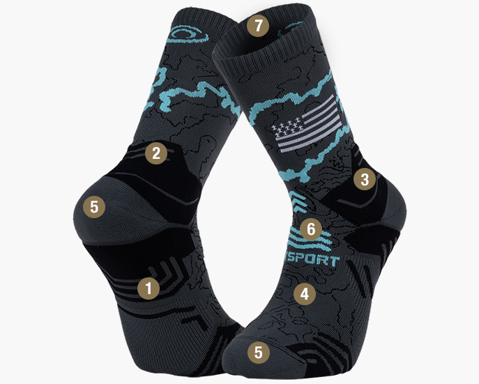 TREK GR34 douaniers collector blue/yellow sock